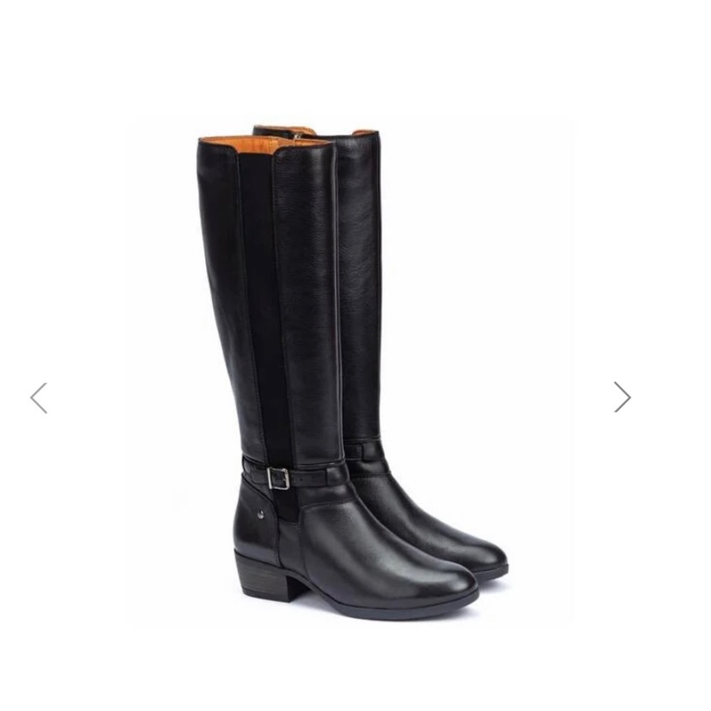 Pikolinos Daroca W1U-9528 Black 42 Beautiful leather knee-high boot fits like 11